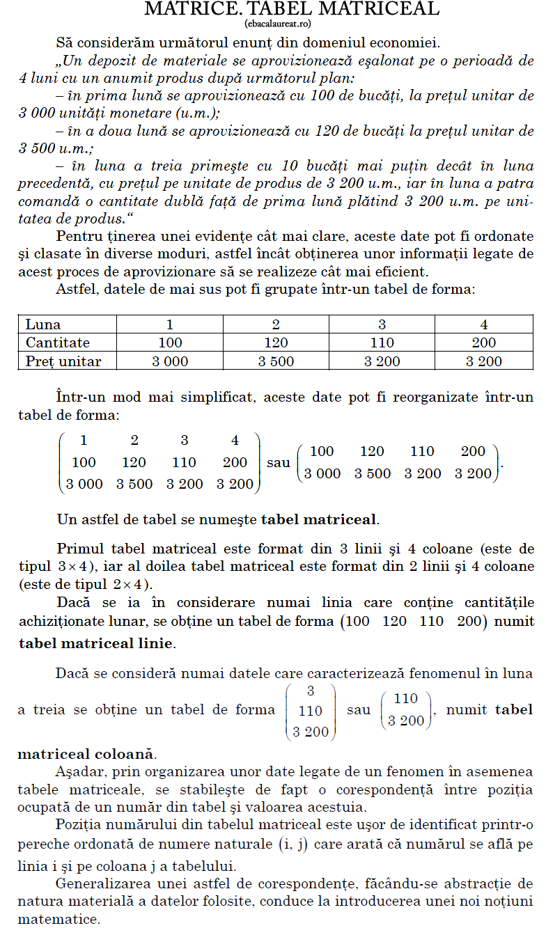 matrice_ebacalaureat_tabel_matriceal_linie_coloana